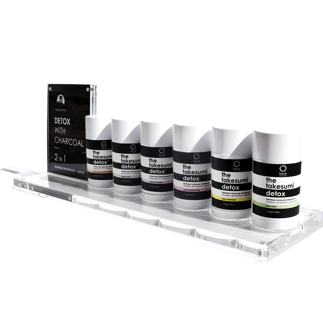 CHARCOAL DEODORANT DISPLAY UNIT | FITS 6 x 65G